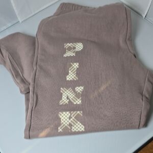 PINK Victoria's Secret Taupe Straight Leg Sweatpants Sz L